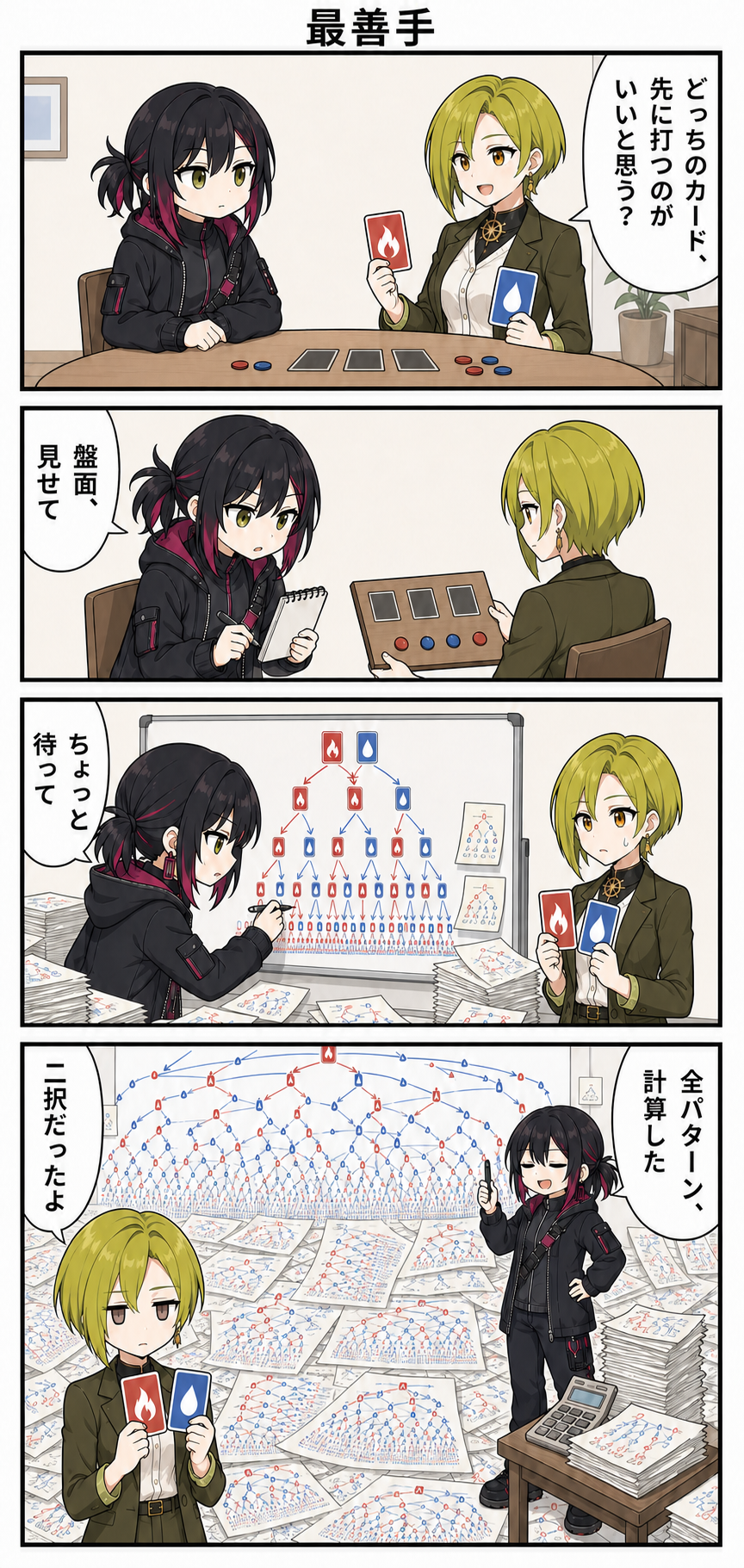 縦4コマ漫画『最善手』